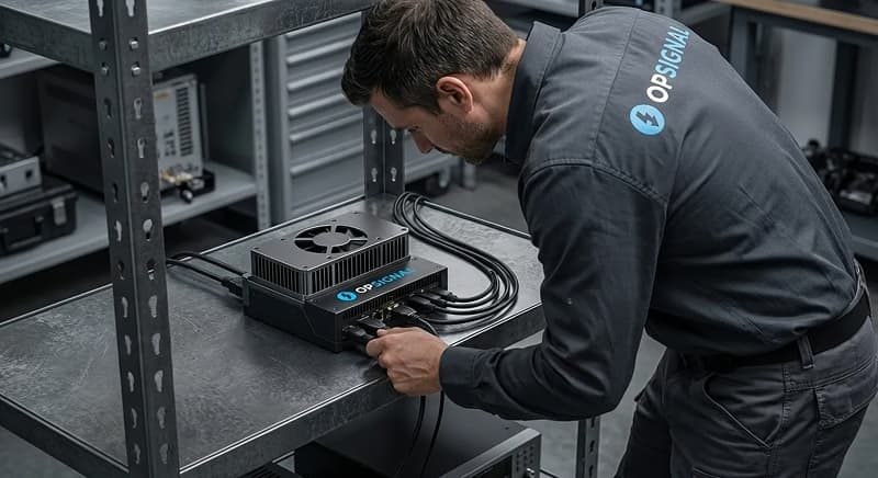 Man installing OpSignal controller